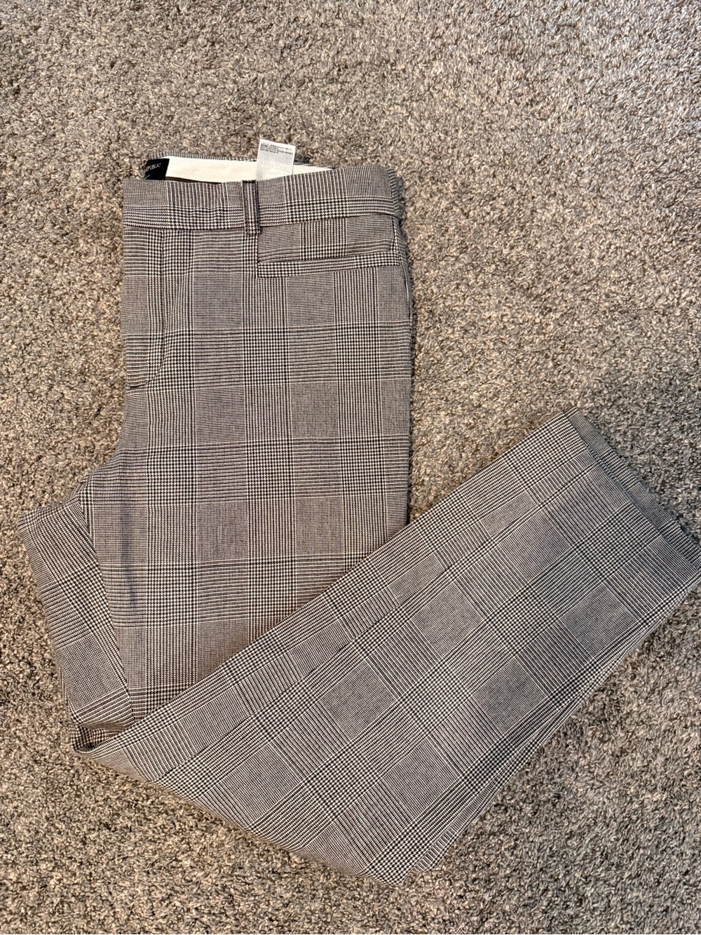 Banana Republic Gray Glen Plaid Cropped Trousers